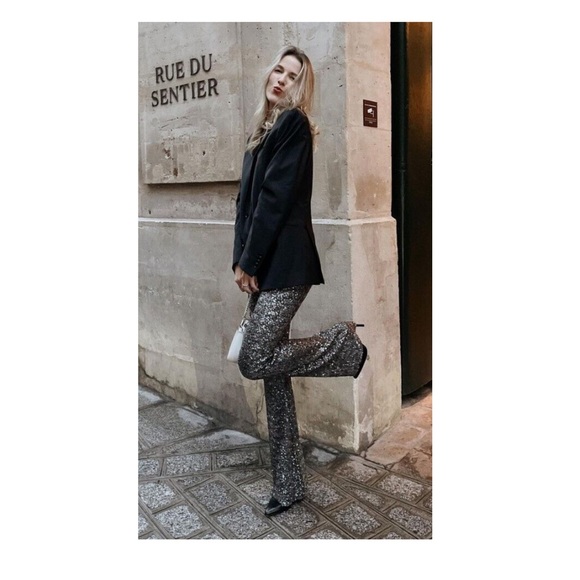 {Zara} Sequin Flared Legging Pants • XS, S - Picture 8 of 15